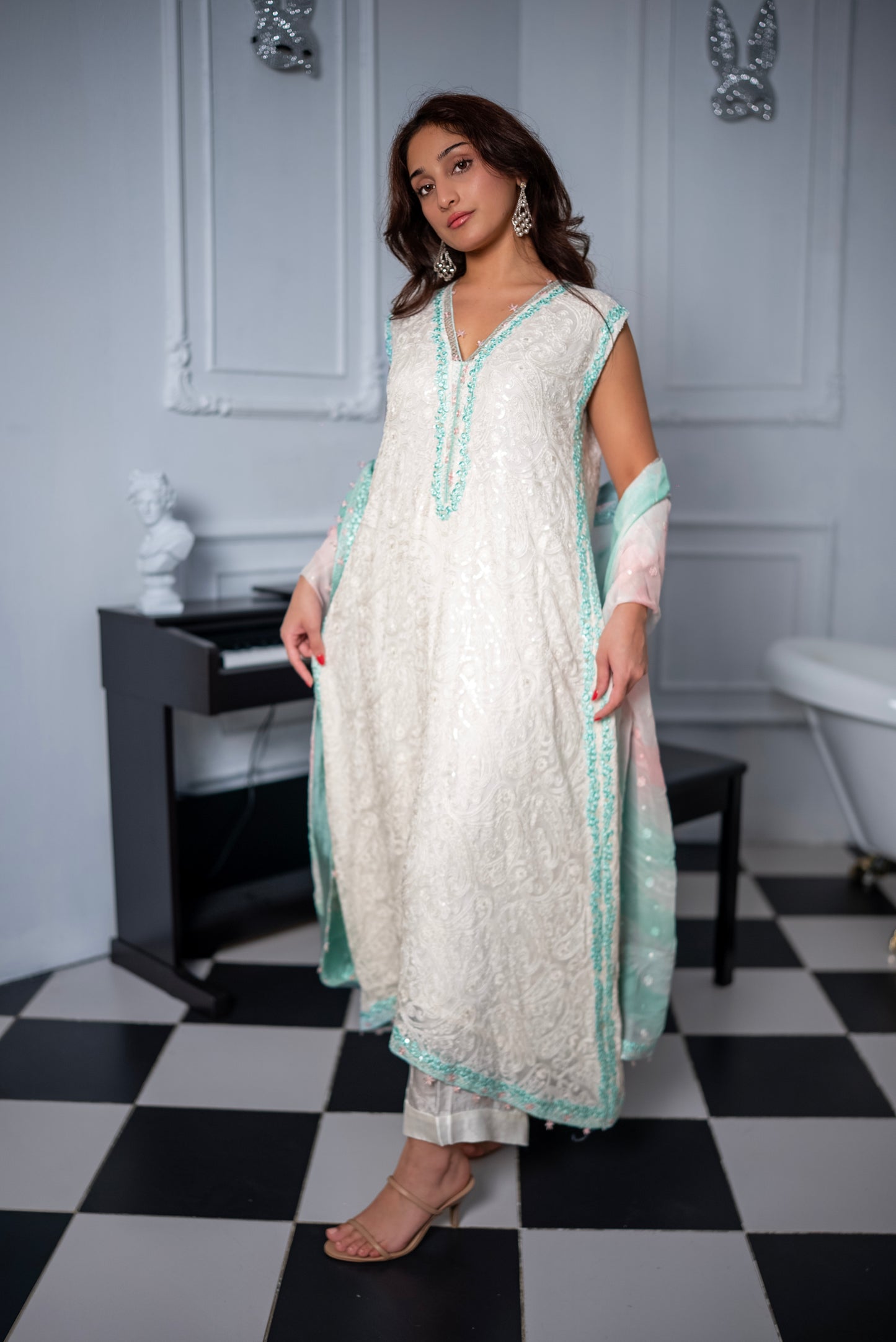 embroidered Pakistani outfit