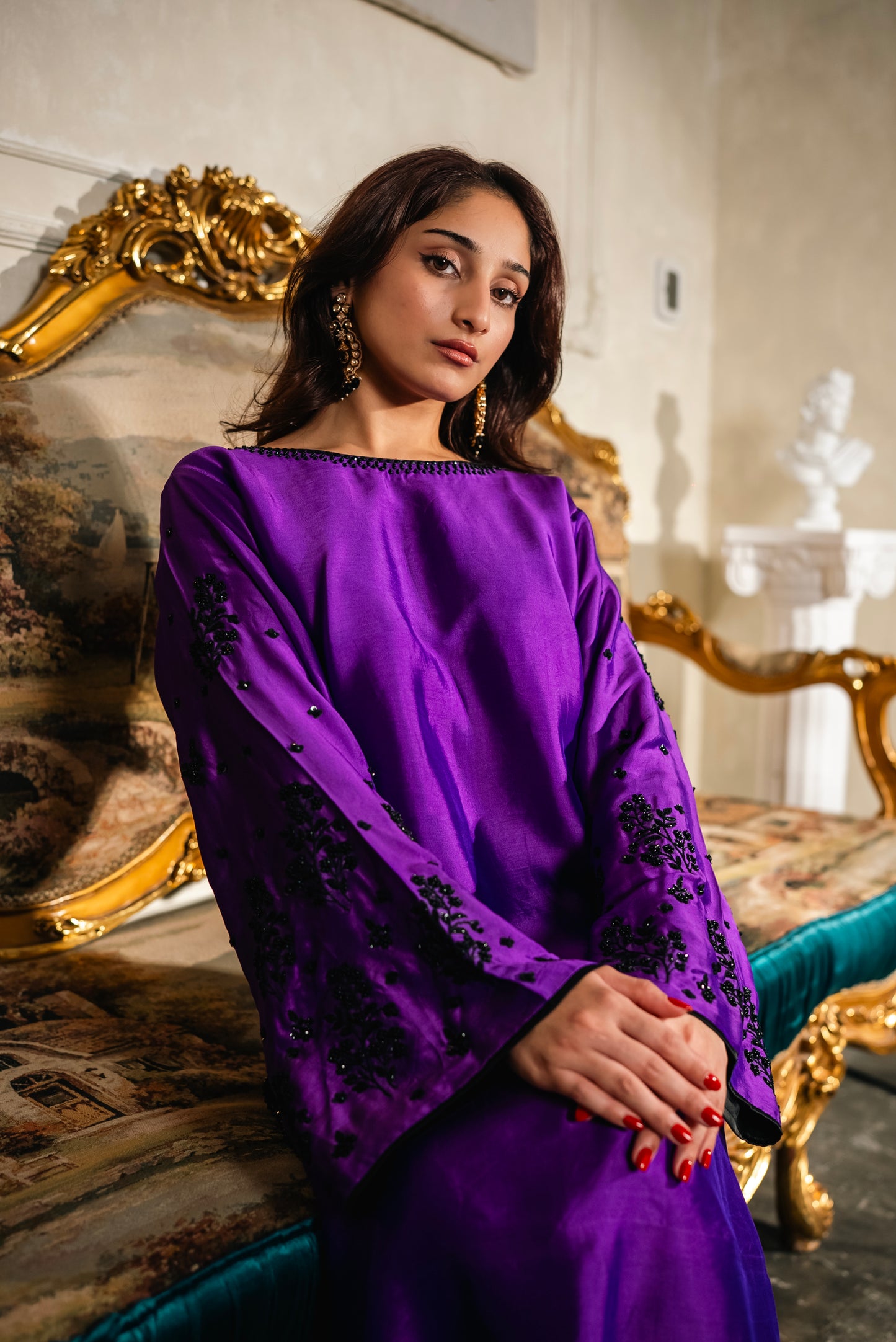 purple designer wear