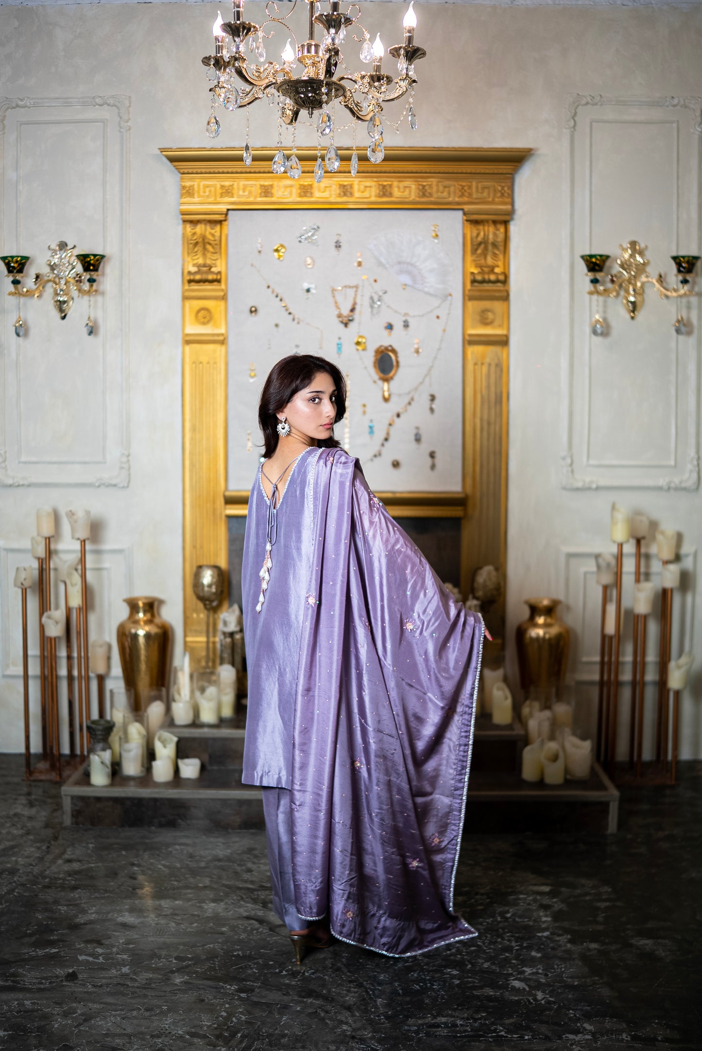 blush mauve embroidered Pakistani suit